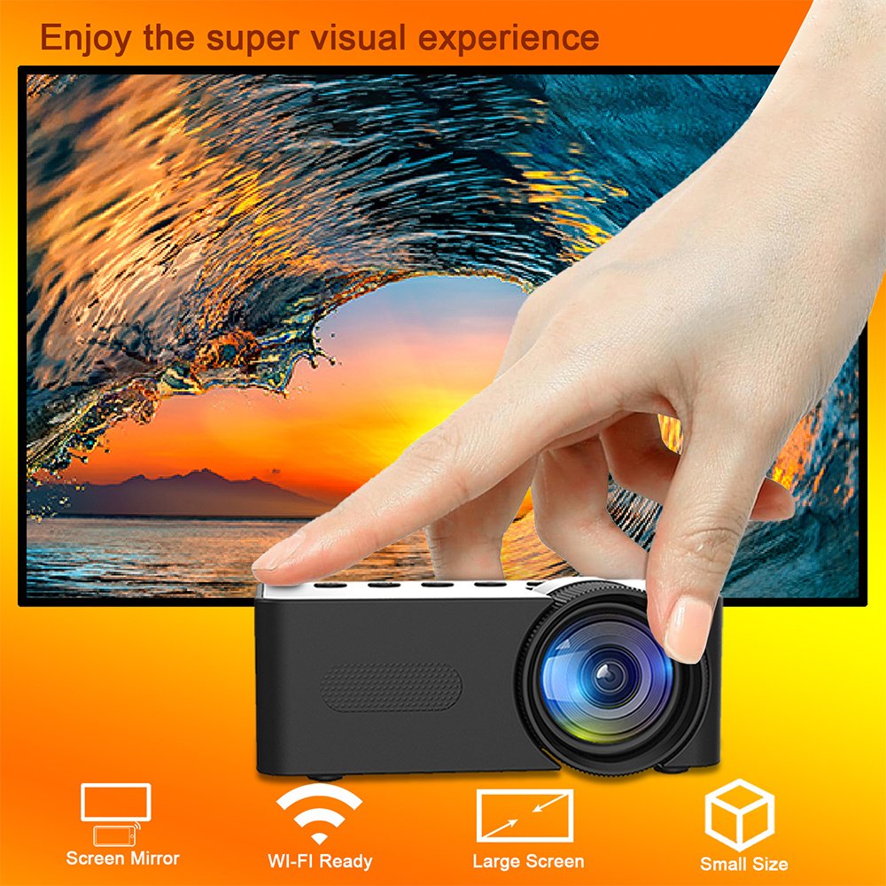 YT100 Home Mini Portable Mini Projector HD Home Wireless Mini Phone Projection - Image 4